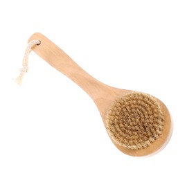 Vaguelly Bath Brush Exfoliating Scrubber Body Exfoliator for Bath Wooden Handle Shower Brush for Adults