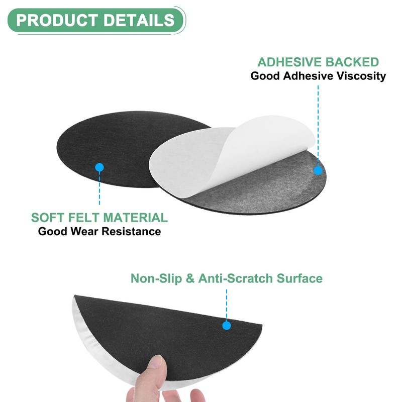 M METERXITY 10-Pack Lamp Base Felt, 6 Inch Dia. 2mm