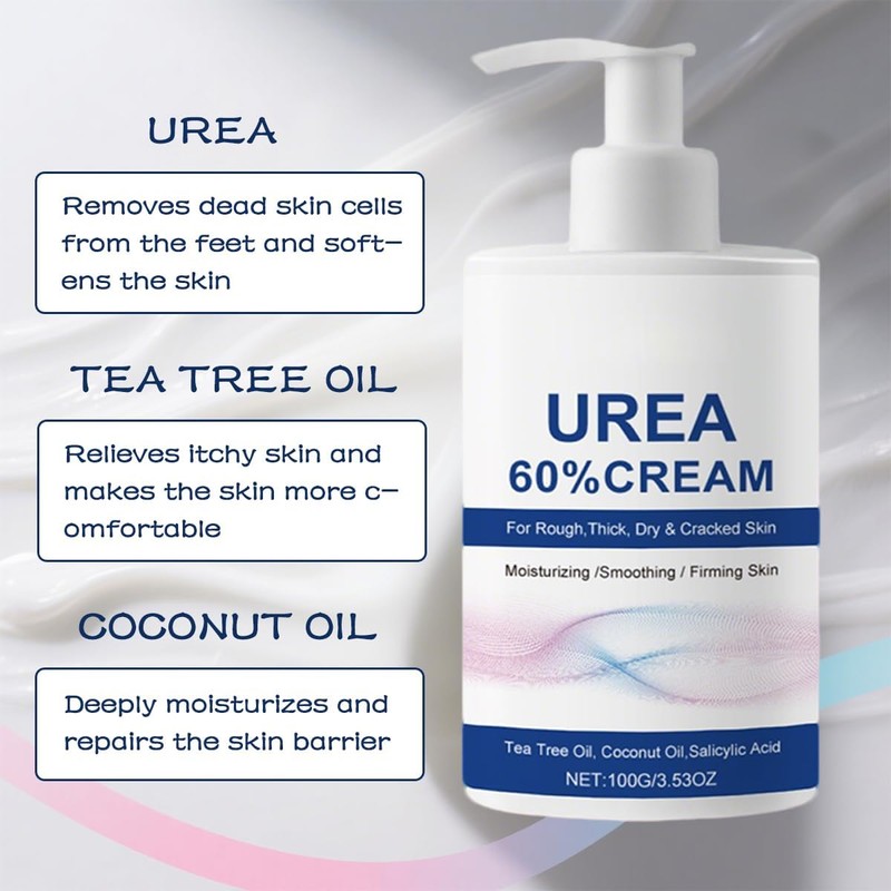 60% Urea Cream, Urea Foot & Hand Cream for Dry
