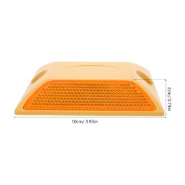 ULTECHNOVO Road Reflectors Pack of 8 | 4 by 4 inch Street Pavement and Asphalt Stud Markers | Great for Speed Bumps, Sidewalks, Pedestrian Crossings, Freeways and Driveways | Industrial Grade Material