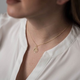 MATERIA by Matthias Wagner Women's Tree of Life Necklace 925 Sterling Silver 38-43 cm, Sterling Silver