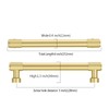 Asidrama 10 Pack 5 Inch(128mm) Brushed Gold Cabinet Pulls Knurled