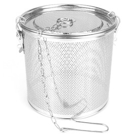 Spice Seasoning Strainer Large Capacity Mesh Design Cooking Strainer Basket Loose Leaf Tea Infuser for Home Restaurant, 7.1x6.6 Inch