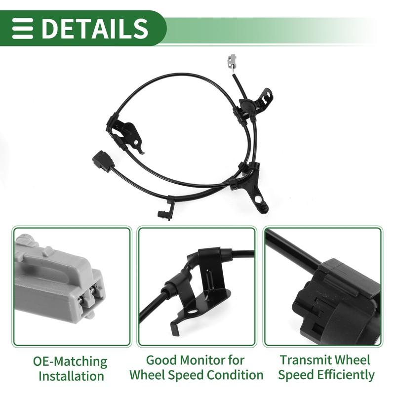 Motoforti ABS Wheel Speed Sensor ABS Sensor Anti-lock Braking System