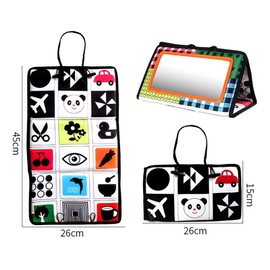 KOMBIUDA Activity Toy Newborn Tummy Book Visual Stimulation Communication Skills