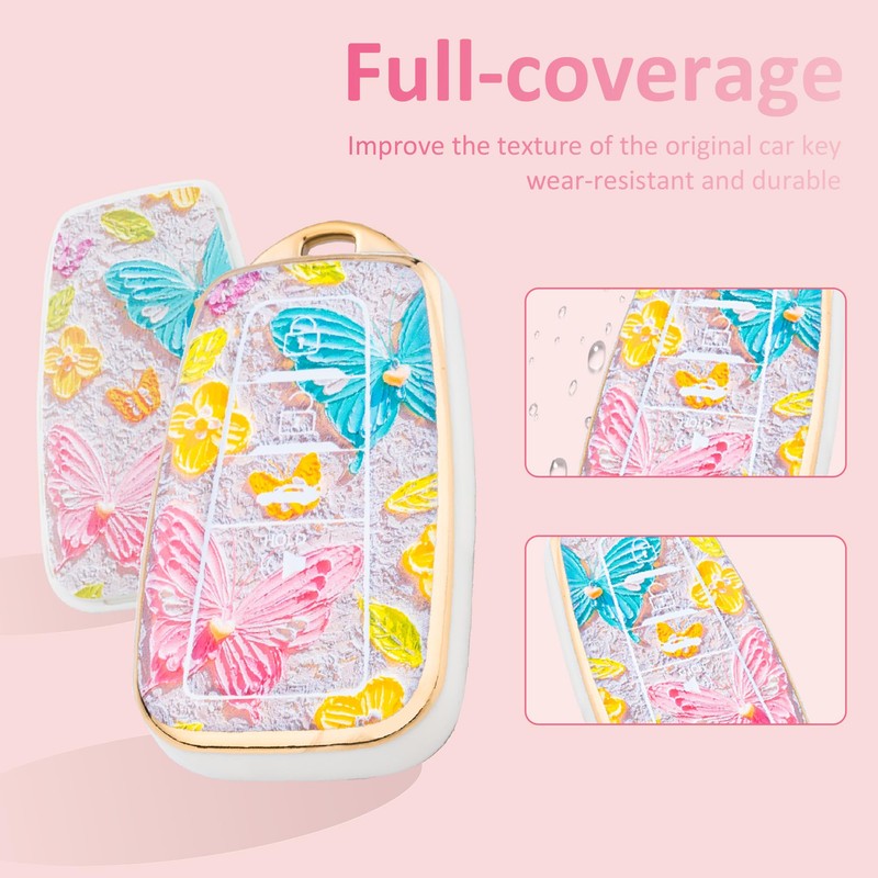 Riasot Print Key Fob Cover for Highlander RAV4 Camry Avalon