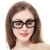 OCCI CHIARI 1.0x Black Reading Glasses for Women Large Rectangle
