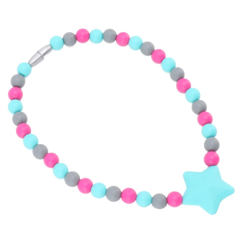 Silicone Baby Teething Necklace Soft Flexible Safe Infant Toddler Teether