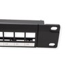 VALUE 19"-Keystone-Modulträger, 24 Ports, 1HE, 3-teilig, ungeschirmt, schwarz