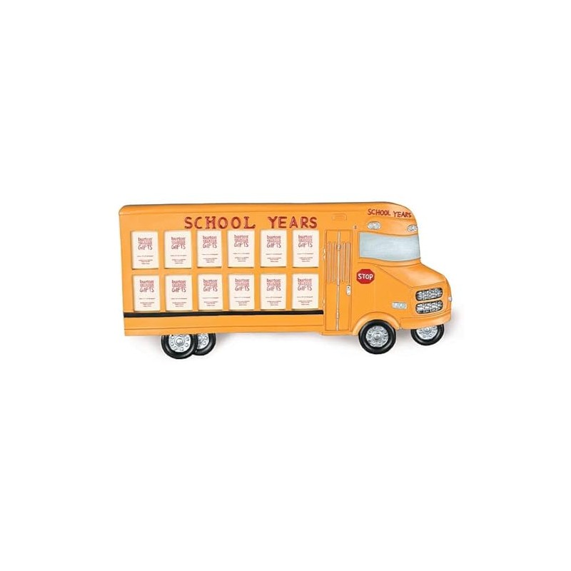 burton+BURTON School Bus Shape Frame, 13-inch Width, Photo Holder, School