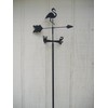 The Lazy Scroll Flamingo Garden Style Weathervane Wrought Iron