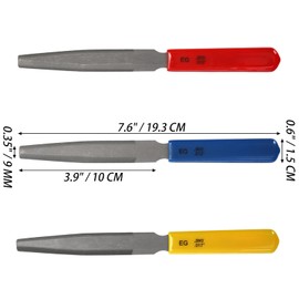 Tosnail 3-Pack Tapered Guitar Nut Files, Double Edge Nut Slotting File Set, Fret Crowning File, Repair Tools For Electric Guitar