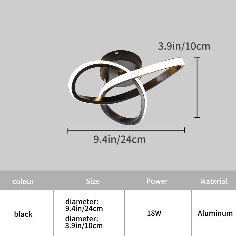 minfair Modern LED Ceiling Light, Ceiling Light with Round Geometry,