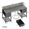 Huuger 55 inch Computer Desk with 4 Drawers, Gaming Desk