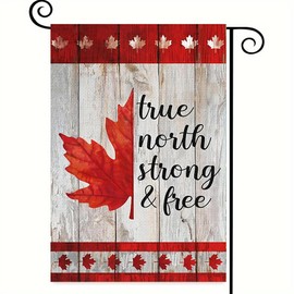 DMERBYL Canada Garden Flag,12x18 in Novel Canadian Maple Decor Banner for Yard with Double Side Printing-607