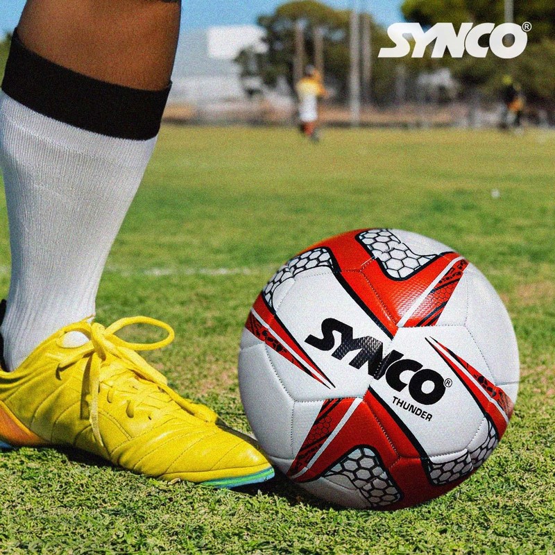 Synco Thunder Fußball – Größe 5 Trainings- & Spielball 3-lagiges