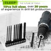 TLEEP 1/4" Allen Wrench Drill Bit Set 5/16"-5/64", 4" Long
