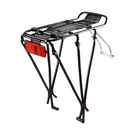 Dokeno Bicycle Rear Pannier Rack, Aluminium Alloy Bicycle Stand, Maximum Load 25 kg, Bicycle Pannier Rack with Reflector, Bicycle Accessories, Spring Flap for Mountain Bike, Road Bikes, MTB