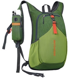 BECOJADDE 15L Hiking Backpack Men's Small Backpack Women's Lightweight Daypack Daypack Foldable Trekking Backpack for Camping Outdoor Hiking Travel, olive green, 20 l