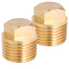 Pack of 2 1/2 inch Boat Drain Plug, Brass Boat Drain Plug, Upgraded Garboard Drain Plug for Bayliner Four Winns, Glastron, Larson, Sea Ray, Starcraft and Most Boats