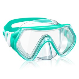 Huanmin Snorkel Mask Children, Swimming Goggles Children 3-6 Years, Diving Mask Snorkeling Mask Children, Diving Mask Snorkel Mask 180° Panorama HD Anti Fog Anti-Leak for Boys Girls Teenagers