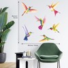 BASHOM BA-4002 6 Large Beautiful Humming Birds Wall Stickers Flying
