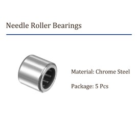 Kozelo HF1216 Needle Roller Bearing – [12 mm x 18 mm x 16 mm] One Way Clutch Bearing for Gear Insert Chrome Steel Wheels Pack of 5