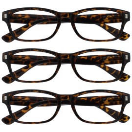 Die Lesebrille Unternehmen Braune Schildpatt Leser Wert 3er-Pack Herren Frauen RRR10-2 +2,00