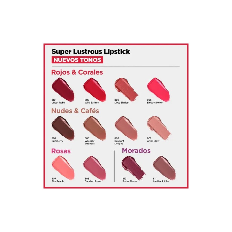 Labial Revlon Super Lustrous Restage Tono Laidback Lilac