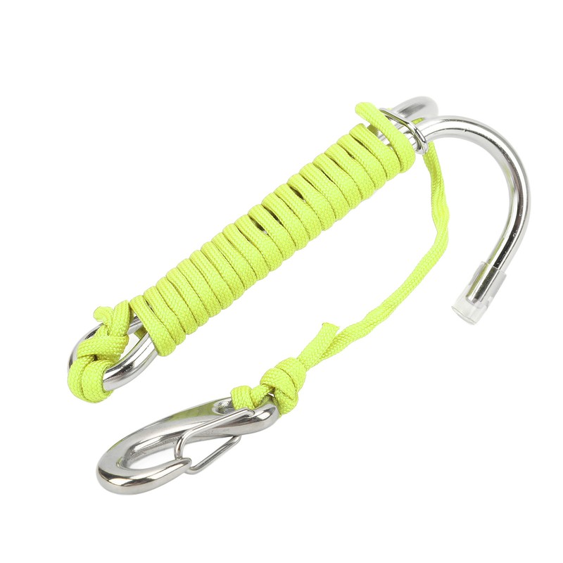 Diving Hooks Stainless Steel Double Reef Hook with Spiral Coil