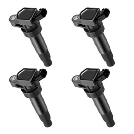 BDFHYK Ignition Coils Pack Compatible with 2010 2011 2012 2013 2014 Kia Sorento Forte Optima Sportage Borrego Rondo Koup K900 Hyundai Sonata Santa Fe Genesis Coupe l4 2.0L 2.4L Coil for UF611 Set of 4
