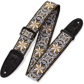 Levy's M8HT-13 2 inch Style 13 60's Style Hootenanny Jacquard Weave Guitar Straps with Leather Back