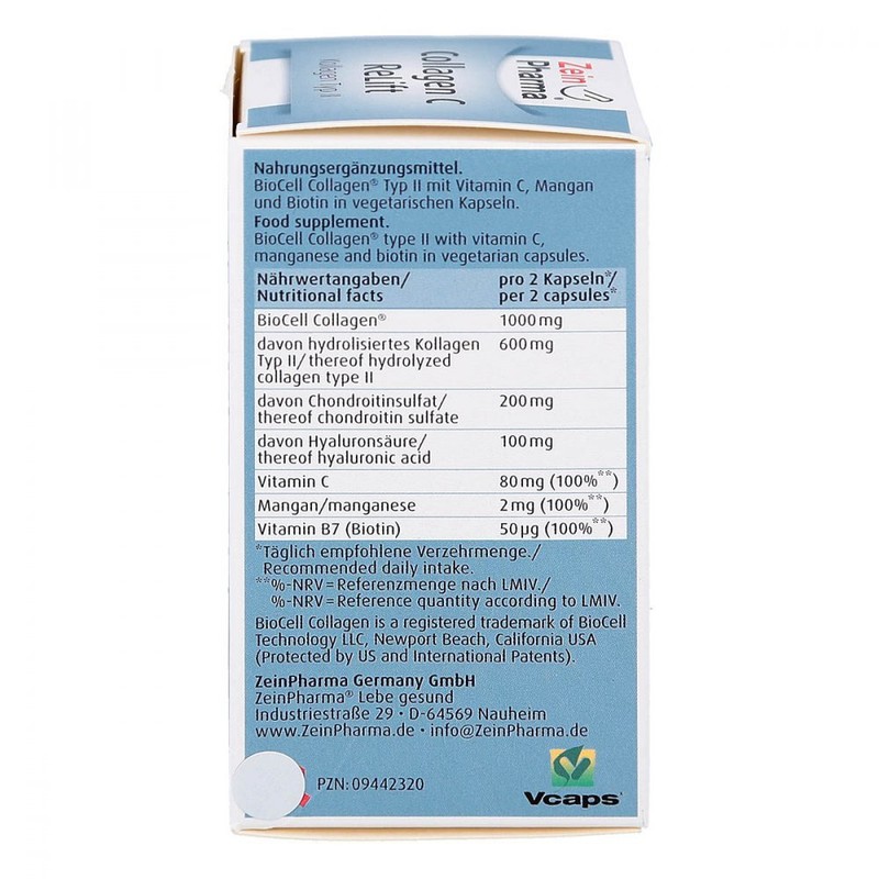 ZeinPharma Collagen C ReLift 500mg • 60 Capsules (1-Month-Supply) •