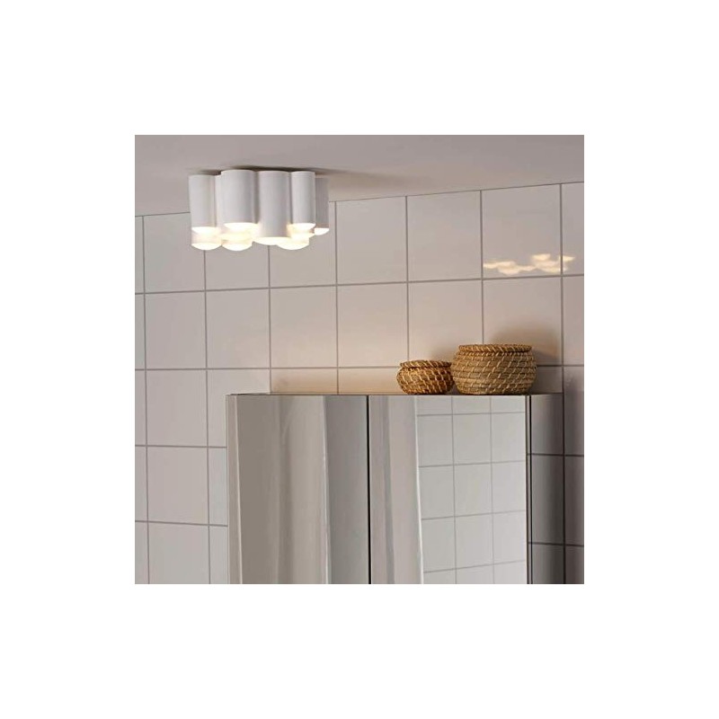 Ikea Sodersvik LED Ceiling lamp dimmable Glossy White Glossy White