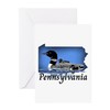 CafePress Pennsylvania Loon Folded Greeting Card Glossy