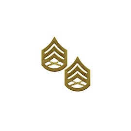 USMC Staff Sergeant Satin Gold Pin On Collar Rank