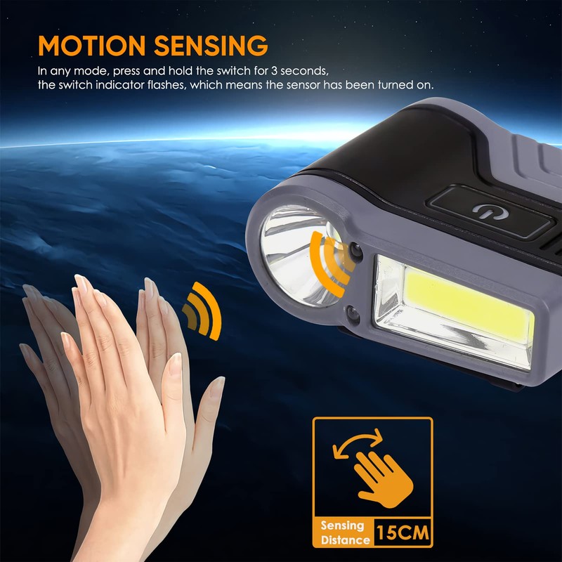 XLENTGEN LED Clip-on Cap Lights USB Rechargeable Hands Free Hat