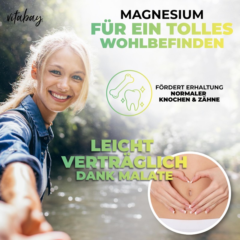 Magnesium Malate 1000 mg - 180 Vegan Tablets