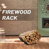 Curved Firewood Rack Firewood Holder: Heavy Duty Curved Wood Rack