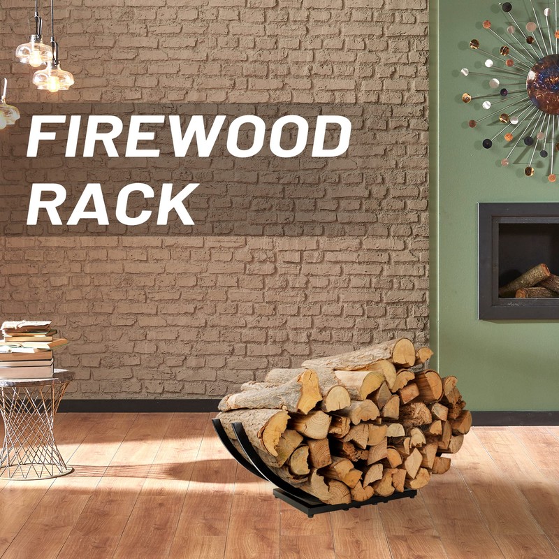 Curved Firewood Rack Firewood Holder: Heavy Duty Curved Wood Rack