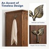 Coat Hooks 4 Pcs Heavy-Duty Vintage Leaf Cast Iron Wall