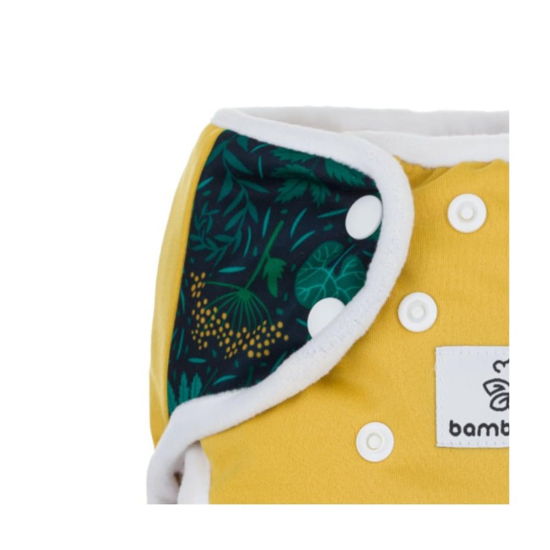 Bamboolik. Waterproof Washable One Size Duo, Button Closure, Double Side