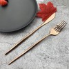 JASHII Silverware Set, Mirror Polished Copper Flatware Cutlery Set Service