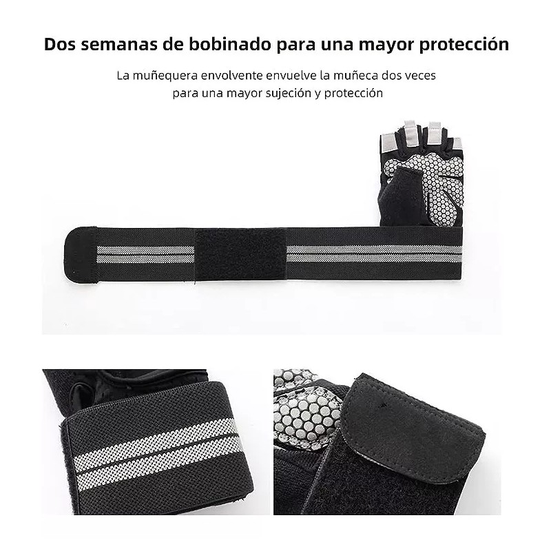 Nemuri Guantes Para Gym Con Muñequera Mujer Rosa, Pesas, Crossfit