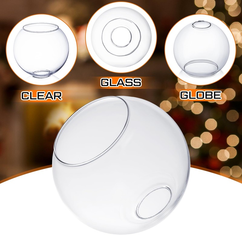 Glooglitter 4 Pack Fixture Replacement Globe Shade 6 Inch Diameter