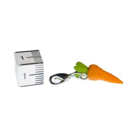 Miniblings Carrot Vegetable Carrot Easter Charm Carrots 3D Carrot Rabbit Handmade Fashion Jewellery Necklace Pendant Silver-Plated Charm Bracelet Pendant for Bracelet, Metal Cotton, No Gemstone