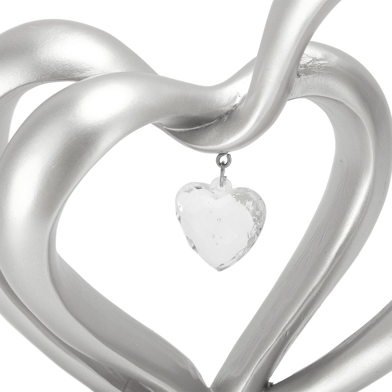 Double Heart Sculpture Resin Romantic Heart Statues Love Sculpture for