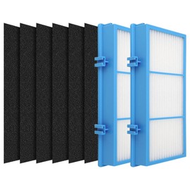 Ancolin 2 HEPA Filters + 6 Carbon Booster Filters Compatible with Holmes AER1 Type Total Air Purifier Replacement Filters, HAPF30AT and HAP242-NUC