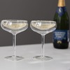 Outset Double Wall Glasses, Coupe Champagne Glasses, Set of 2,