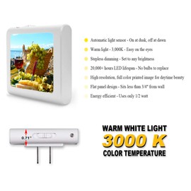 Plug in Dimmable LED Night Light with Dusk to Dawn Auto Sensor, Adjustable Brightness, Warm Light, Auto On-Off Nightlight for Bathroom, Hallway, Nursery, Bedrooms - Wine by The Ocean